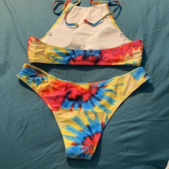 Tye dye halter bikini swimsuit - Picture 7 of 7